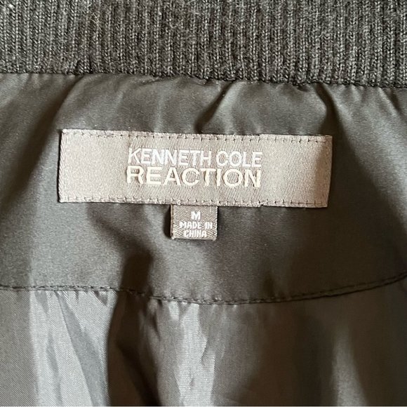 Down blend Puffer Quilted Jacket Kenneth Cole Reaction Black M - Picture 12 of 15
